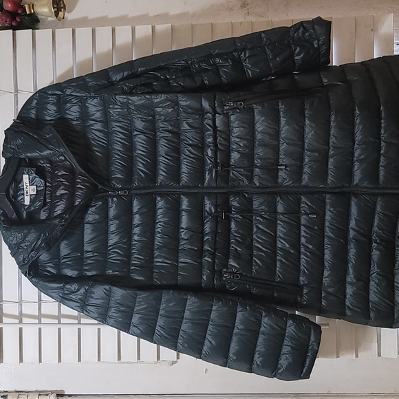 Dkny Jackets & Blazers - DKNY DONNA KARAN GREEN PACKABLE DOWN ANORAK JACKET